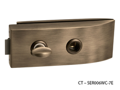 CT - 11000 Kování na skleněné dveře OGS - Bronz česaný matný