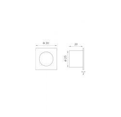 ATZ - Madélko do čela posuvných dveří 3919 hranaté BN - Broušená nerez