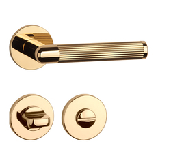 Klika na dveře AS - LOBELIA - R 5S OLV - Mosaz leštěná lakovaná