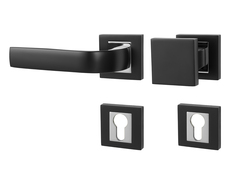 Klika na dveře MP - CYNTHIA - HR BS/OC - Černá matná / chrom lesklý