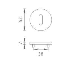 Rozeta ke klice AT - ROZETA - R 7S WS - Bílá matná