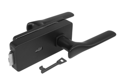 MP - UNIQUE R8 - ZÁMEK na sklo s klikou ORCHIDE - BBQ BS - Černá matná