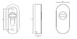 JNF - ROZETA BEZPEČNOSTNÍ - UOR PLUS - IN.04.33.S BN - Broušená nerez