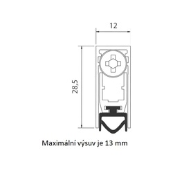CO - 422 PRAHOVÁ VÝSUVNÁ LIŠTA