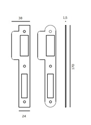 JNF - ZÁMEK VÁLEČKOVÝ IN.20.894.R BN - Broušená nerez