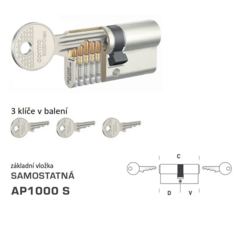 Stavební vložka DK - AP1000 S NP - Nikl perla