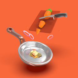 MTM364-01 MTM - KLÍČENKA - Pánvička a nůž pro šefkuchaře