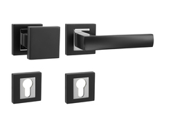 Klika na dveře MP - HOLLY - HR BS/OC - Černá matná / chrom lesklý