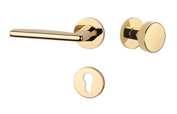 Klika na dveře AT - LUNA - R 7S GOLD PVD - Lesklá zlatá PVD