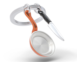 MTM364-01 MTM - KLÍČENKA - Pánvička a nůž pro šefkuchaře