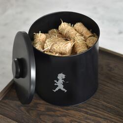 SN - NÁDOBA NA PODPALOVAČE Černá matná / stříbrný matný emblém