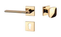 Klika na dveře AS - LILA - HR 7S OLV - Mosaz leštěná lakovaná