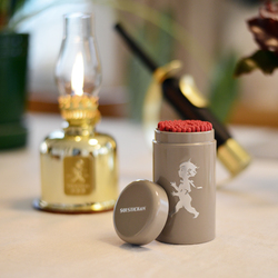 SN - DESIGNOVÉ ZÁPALKY V DÓZE Béžová lesklá / stříbrný lesklý emblém