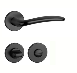 Klika na dveře AS - AMBROSIA - R 7S BS - Černá matná