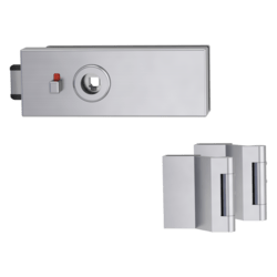 GK - PURISTO S - ZÁMEK na skleněné dveře - WC S2L (vč. závěsů) BN - Broušená nerez (71)