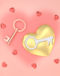 MTM365-01 MTM - KLÍČENKA - Klíč od mého srdce