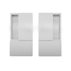 AGB - MUŠLE WAVE na otočné dveře bez otvoru STM - Stříbrná matná