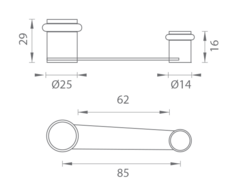 TI - Zarážka dveří dvojitá - 2613 BN - Broušená nerez (16)