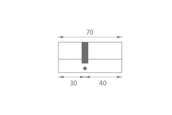 MP - Stavební cylindrická vložka AL BS - Černá matná