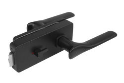 MP - UNIQUE R8 - ZÁMEK na sklo s klikou ORCHIDE  - WC BS - Černá matná