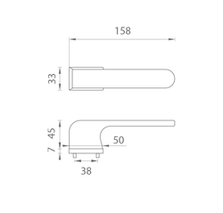 Klika na dveře AS - PLUMERIA - RT 7S BS - Černá matná