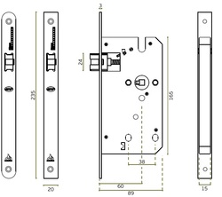 JNF - ZÁMEK IN.20.987.R BN - Broušená nerez