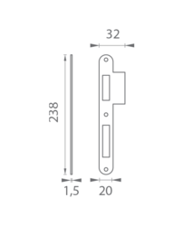 AGB - PROTIPLECH k F18 s náběhem ONL - Nikl lesklý