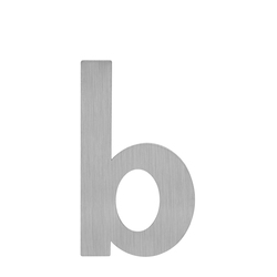 LR - Domovní písmeno "b" - 100 mm - nalepovací BN - Broušená nerez
