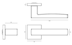 Klika na dveře JNF - FUSION 108 - HR BN - Broušená nerez