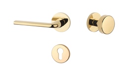 Klika na dveře AT - OLEANDRO - R 7S OLV PVD - Mosaz leštěná lakovaná PVD