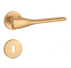 Klika na dveře AS - ORCHIDE - R 7S OLS - Mosaz broušená