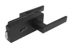 MP - UNIQUE R8 - ZÁMEK na sklo s klikou PINA - PZ BS - Černá matná