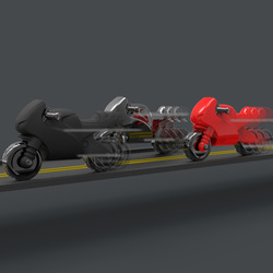 MTM946 MTM - KLÍČENKA - Motorka černá