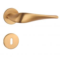 Klika na dveře AS - PETUNIA - R 5S OLS - Mosaz broušená