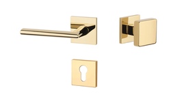 Klika na dveře AT - PRIMULA - HR 7S OLV PVD - Mosaz leštěná lakovaná PVD