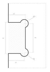 JNF - Držák na sklo IN.05.305 BN - Broušená nerez