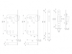 MP - Magnetický zámek 2868 PZ BS 85 BS - Černá matná