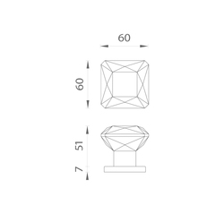 Madlo na dveře AS - MADLO QUINCE - HR 7S OC/černý křišťál - Chrom lesklý / černý křišťál