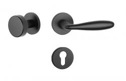 Klika na dveře AT - VERBENA - R 7S BS - Černá matná