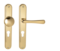 Klika na dveře NI - ELEGANT OLV - Mosaz leštěná lakovaná