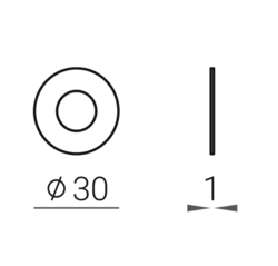 Rozeta ke klice VM - ROZETA - R - POD KLIKU 30mm MG - Moon grey (72)