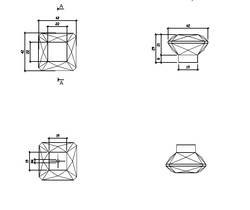 AS - Nábytková úchytka 1065-S OC/černý křišťál - Chrom lesklý / černý křišťál