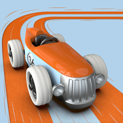 MTM238-01 MTM - KLÍČENKA - Retro závodní auto