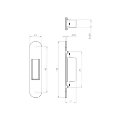 MPK - Magnetický zámek s protiplechem WS - Bílá matná