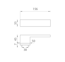 Klika na dveře AS - CARLINA - RT 7S OCS - Chrom broušený