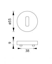 MP - ROZETA - R BS - Černá matná
