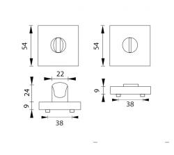 MP - ROZETA - HR BS - Černá matná