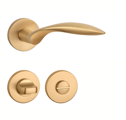 Klika na dveře AS - GERBERA - R 7S OLS - Mosaz broušená