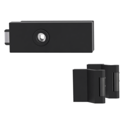 GK - PURISTO S - ZÁMEK na skleněné dveře - UV (vč. závěsů) Grafit černá (78)