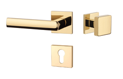 Klika na dveře AT - HOSTA - HR 7S OLV PVD - Mosaz leštěná lakovaná PVD